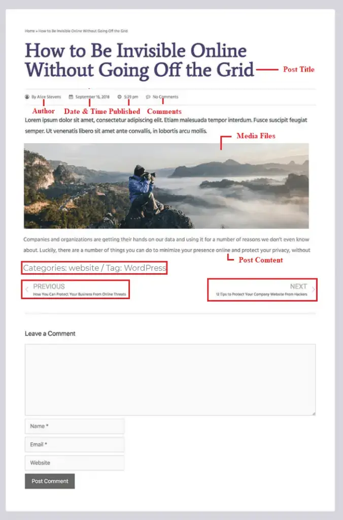 sample wordpress post format